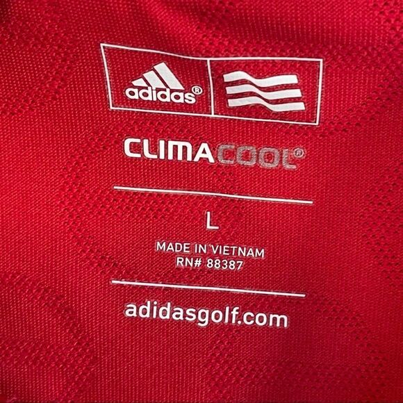 Men’s Climacool Red Golf adidas polo shirt - Picture 4 of 4